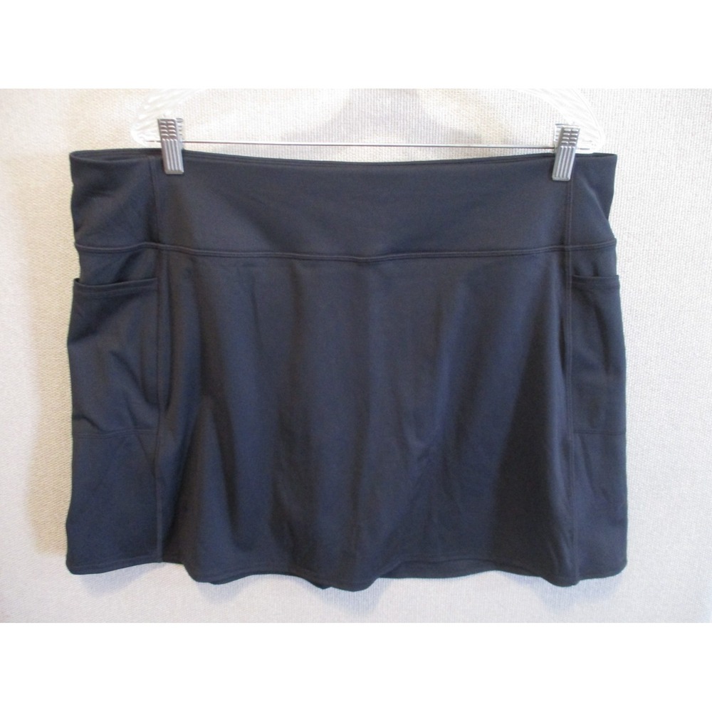 Skechers Black Active 18" Skort Size XXL Side Pockets